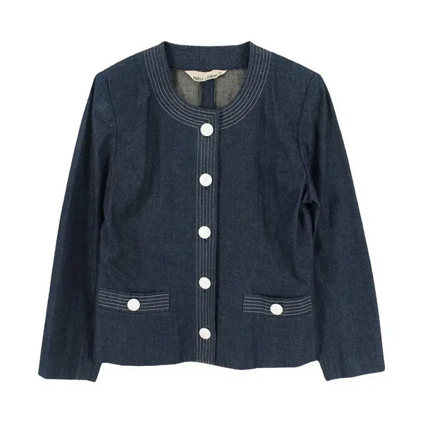 [BUNJANG] Chloé Cotton Mandarin Collar Denim Jacket (Women's M/L) / 끌로에 (WOMEN - M/L) 코튼 차이나카라 데님 자켓