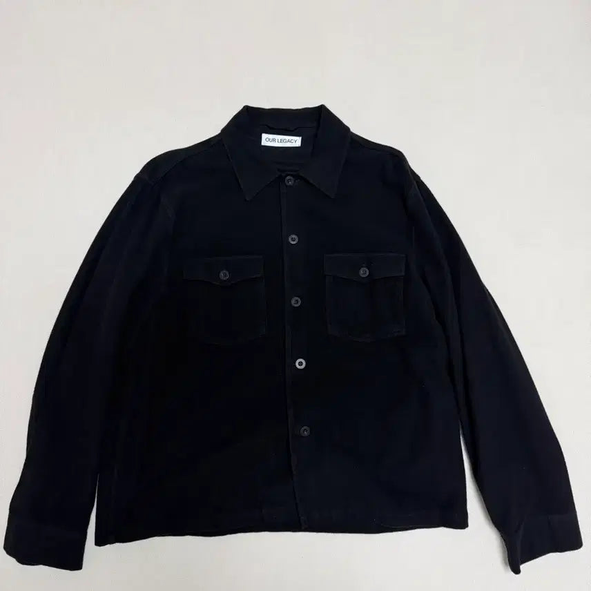 [BUNJANG] Our Legacy Evening Coach Jacket Brushed Cotton Black Size 52 / 아워레가시 이브닝 코치 자켓 브러쉬드코튼 블랙 52size