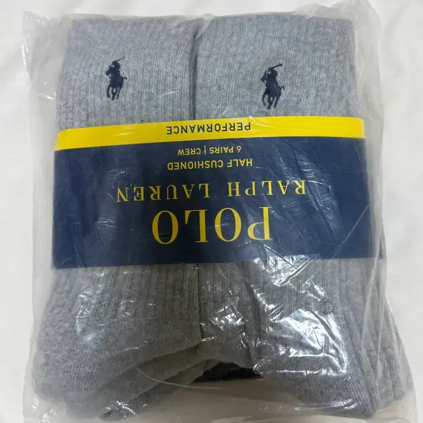 [BUNJANG] Polo Ralph Lauren Half Cushion 6-Pack Crew Socks (Grey) / 폴로 랄프로렌 양말 하프쿠션 6팩 크루삭스 (그레이)장목