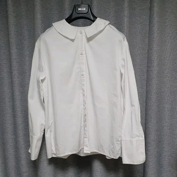 [BUNJANG] Marron Edition Kara Point Button Blouse (Free Size) / Marron edition 마론에디션 카라포인트 버튼 블라우스 F