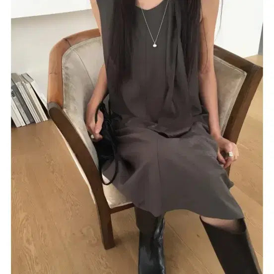 [BUNJANG] ETABLEU NOI OPS Set Sleeveless Long Dress / 에테블루 noi ops set 나시 롱원피스 하객룩