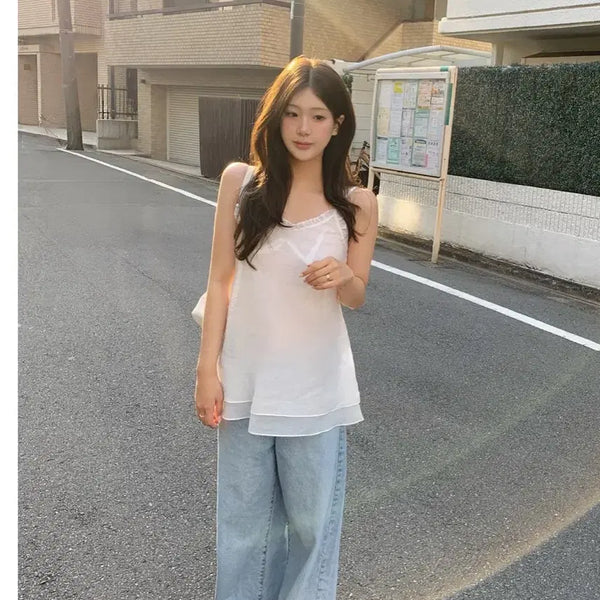 [BUNJANG] Ondemin Glitter Frill Dress White / 온드민 ondemin 글리터 프릴 원피스 화이트