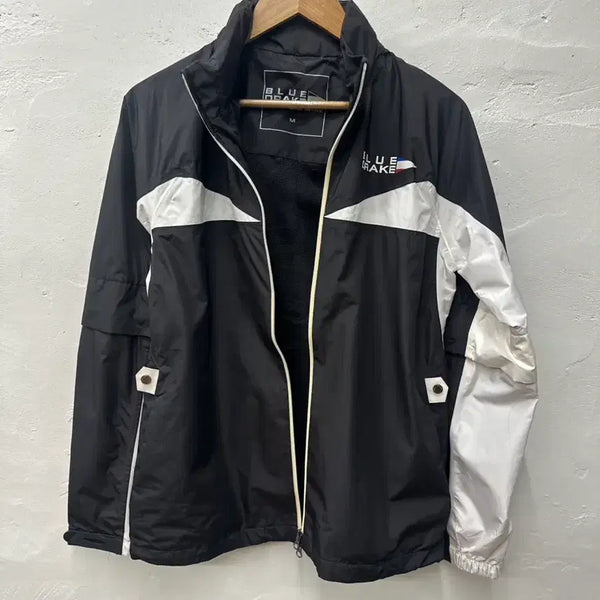 [BUNJANG] Bluedrake Men's Windbreaker Black / 블루드레이크 남 바람막이 블랙/골프/집업/후드/긴팔 M