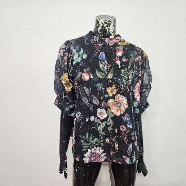 [BUNJANG] Cheeriya Sheer Blouse / (F 55반~66내외) 체리야 시스루 블라우스 (사이즈 66내외)