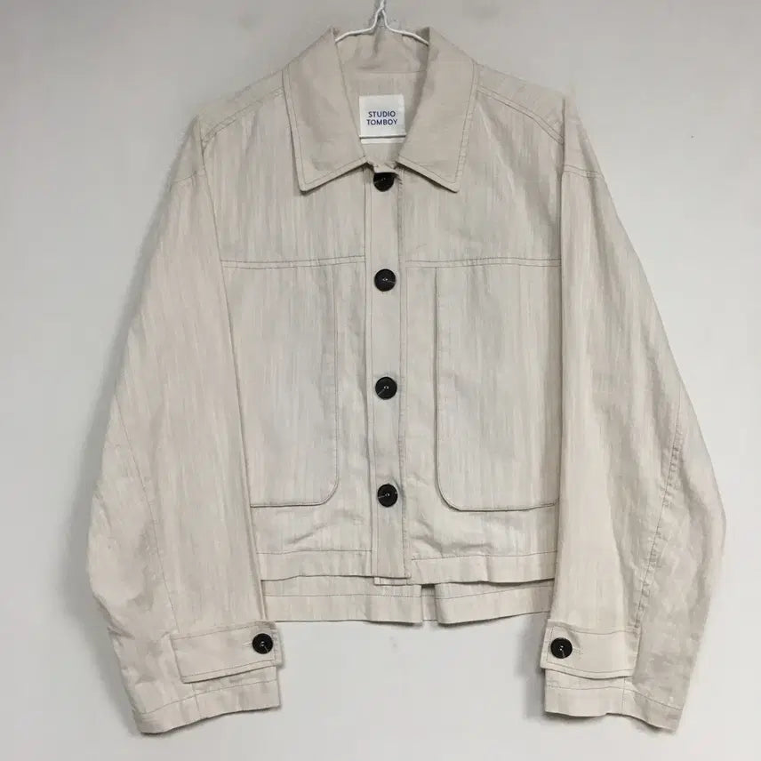 [BUNJANG] Studio Tomboy Collar Linen Jacket Free Size / 스튜디오톰보이 카라 린넨 자켓 F