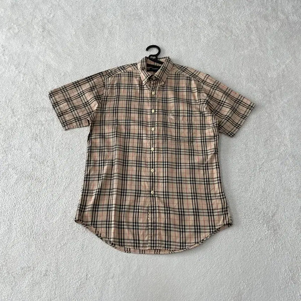 [BUNJANG] Burberry Check Nova Short Sleeve Shirt / L 버버리 체크노바 반팔셔츠 올드스쿨 빈티지