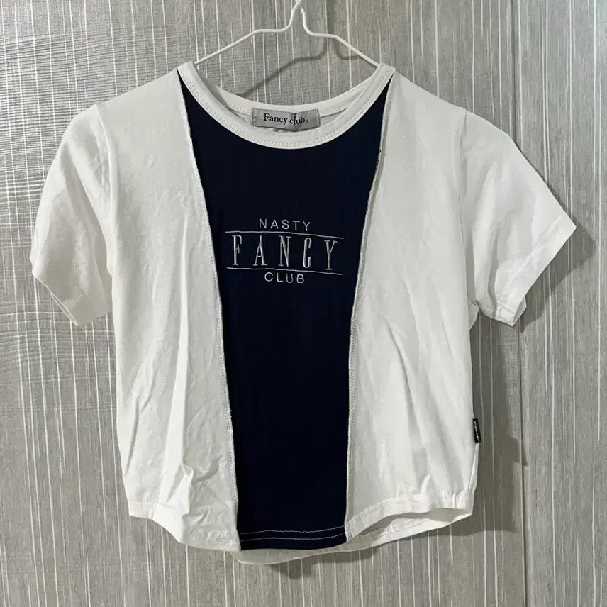 [BUNJANG] Fancy Club Color Block T-Shirt Navy White / (새상품)팬시클럽 네이비 화이트 배색 티셔츠