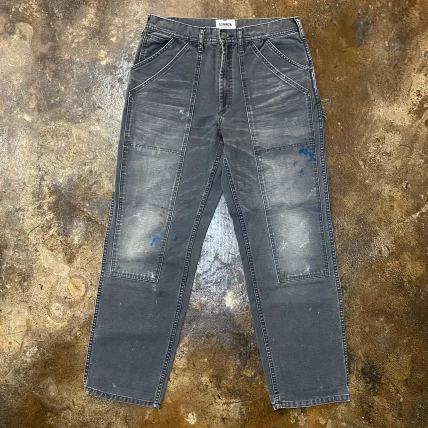 [BUNJANG] BauWow Vintage Aging Paint Pants / (L) 바우와우 빈티지 에이징 페인트 팬츠