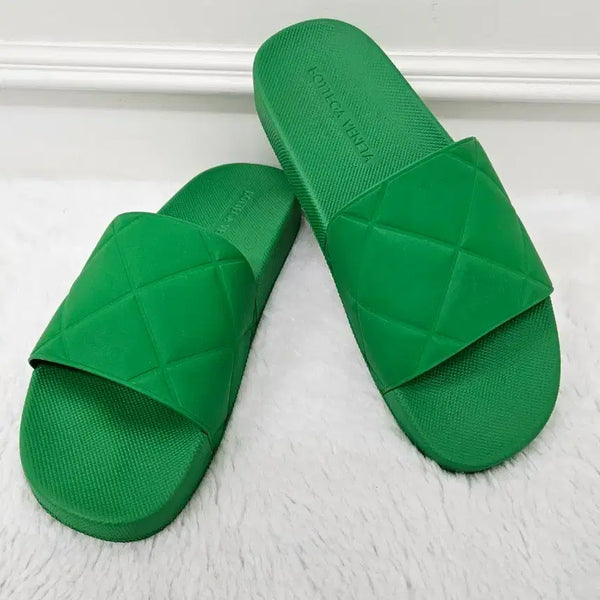[BUNJANG] Bottega Veneta Signature Green Slide Sandals / 보테가 베네타 시그니처 그린 슬라이드(슬리퍼)