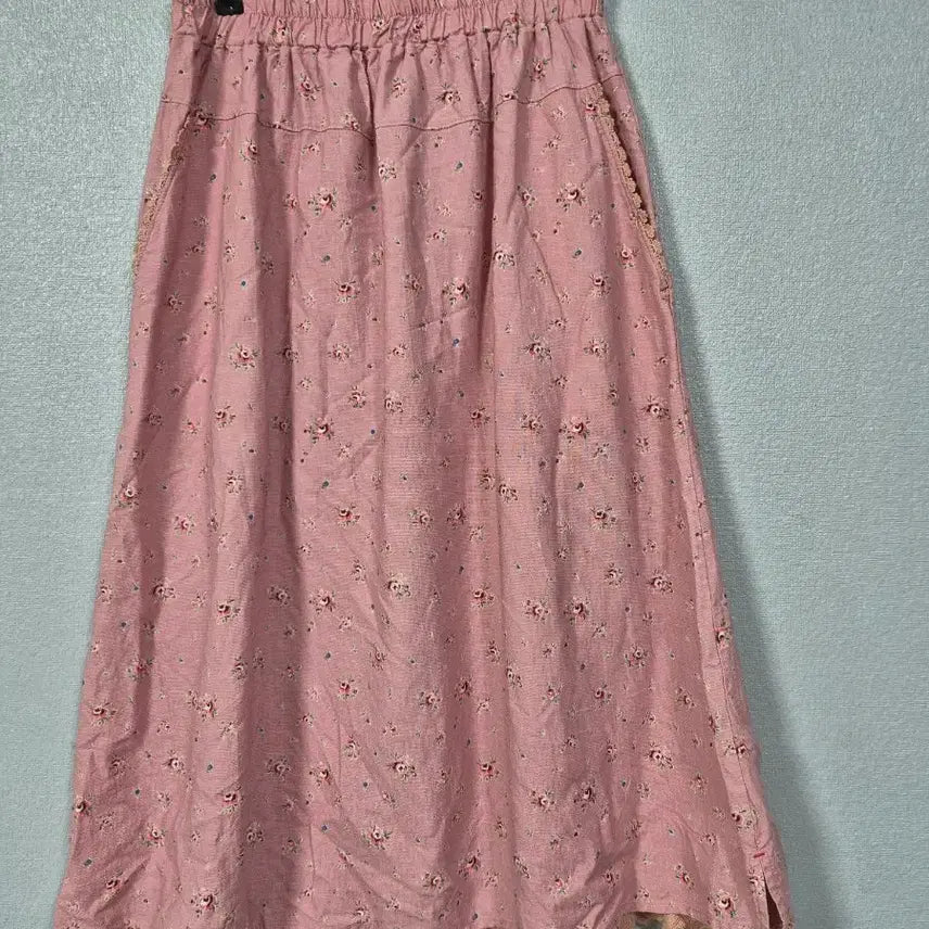 [BUNJANG] Lace Trim Floral Cotton Skirt / 레이스배색 잔꽃가라 코튼 스커트 66~77