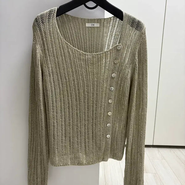 [BUNJANG] It Michaa Knit Light Khaki Size 66 / 잇미샤 니트(라이트 카키 색상, 66 사이즈)