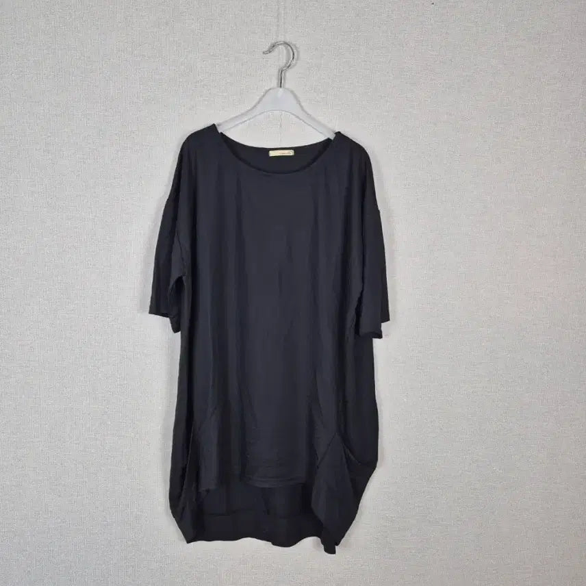 [BUNJANG] Plus Size Rayon Blend Black Loose Fit T-Shirt / (#88,99추천)빅사이즈 레이온60% 블랙 루즈핏 티셔츠