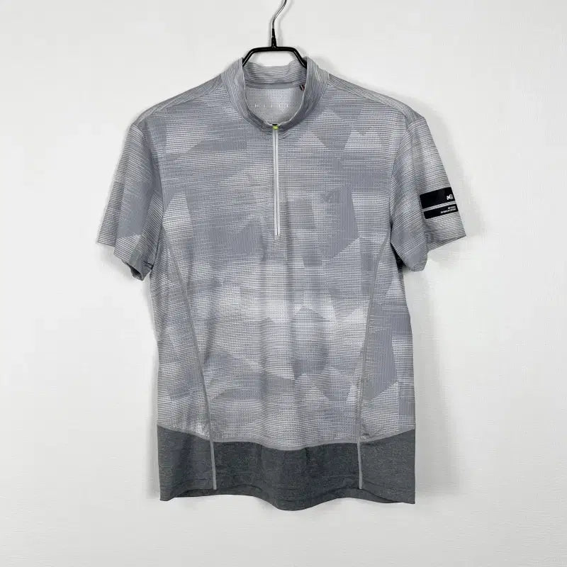 [BUNJANG] Millet Thin Spandex Half-Zip Short-Sleeve T-Shirt Men's M (95) / 밀레/얇은 스판 반집업 반팔 티 티셔츠 남M 95/라덴