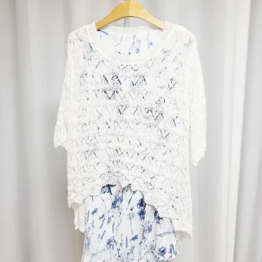 [BUNJANG] Half-Sleeve Long Top / 일체형 롱7부상의