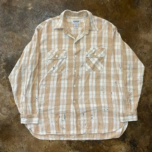 [BUNJANG] BOWWOW Paint Aging Check Shirt XL / (XL) BOWWOW 페인트 에이징 체크 셔츠