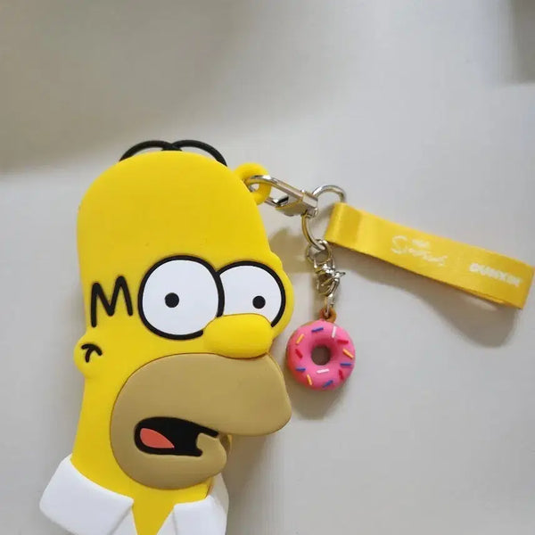 [BUNJANG] Simpsons Homer Donut Zipper Pouch Keychain / 심슨 호머 도넛 키링