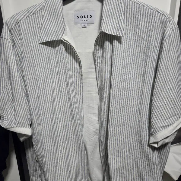[BUNJANG] Solid Homme 26SS Stripe Zip-Up Jacket Size 48 / 솔리드옴므 스트라이프 집업 자켓 48 26ss