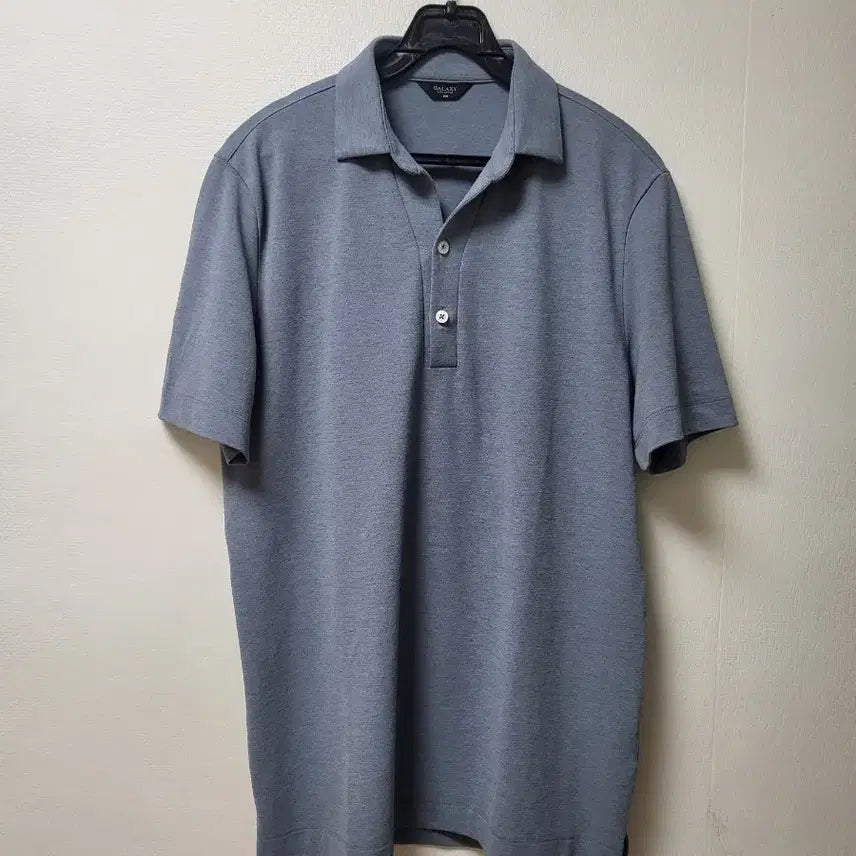 [BUNJANG] Galaxy Men's Polo T-Shirt Blue 100 / 갤럭시 남성 카라 반팔티 100