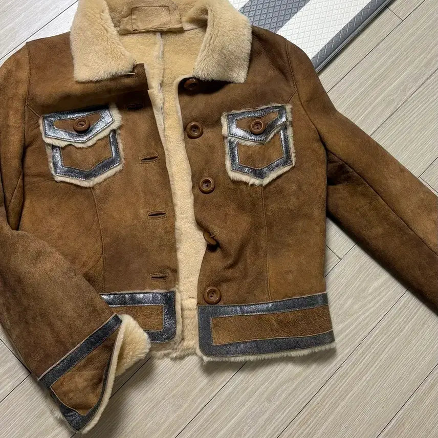 [BUNJANG] Real Sheepskin Lined Jacket / 리얼양털자켓