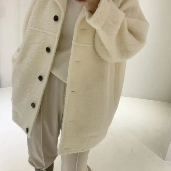 [BUNJANG] Around You Latte Mohair Jacket Cream / 어라운드율 라테모헤어자켓 크림컬러