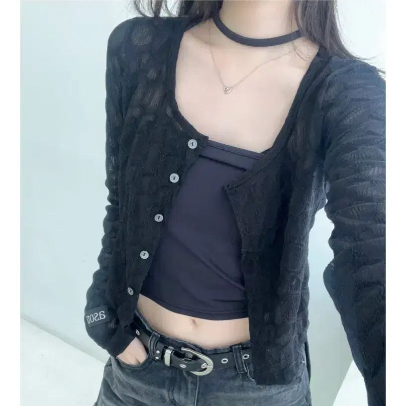 [BUNJANG] AZON Wrinkle Cardigan / 애즈온 wrinkle cardigan