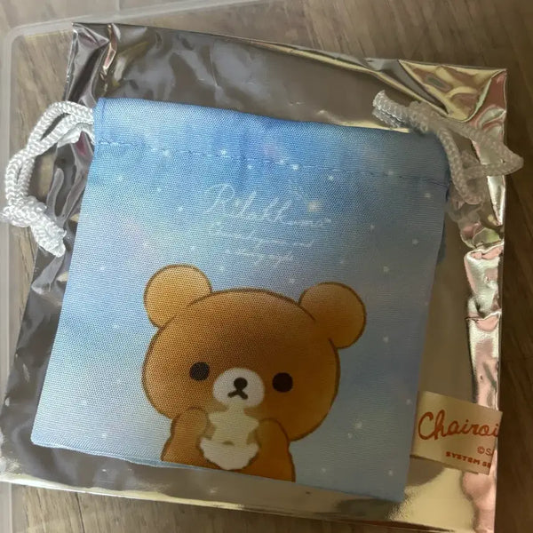 [BUNJANG] San-X Rilakkuma Mini Pouch (Chairoikoguma) / 차이로이코구마 미니 파우치 쿠지 산엑스 리락쿠마