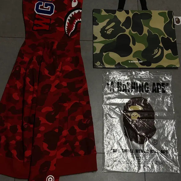 [BUNJANG] BAPE Red Shark Full Zip Hoodie XL / 새상품) 베이프 적계 레드 샤크 후드집업