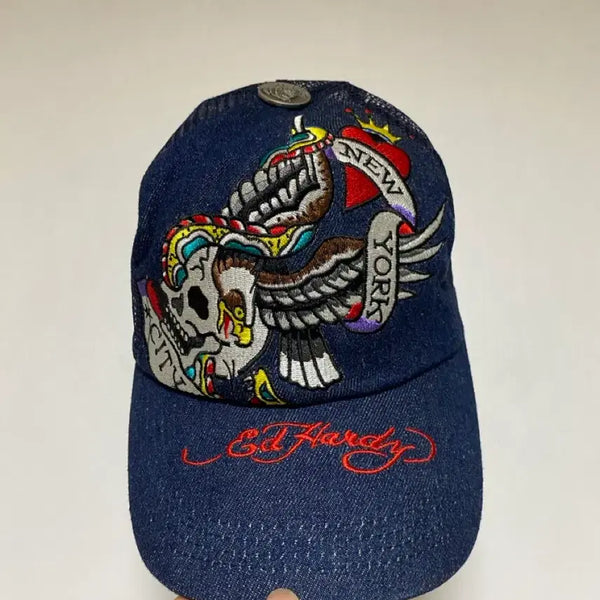 [BUNJANG] Ed Hardy Denim Mesh Cap / [ED HARDY] 에드하디 데님 메쉬 캡