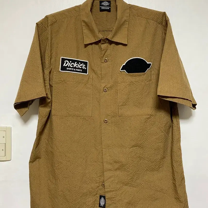 [BUNJANG] Dickies Short Sleeve Work Shirt Khaki Regular Fit M / [DICKIES] 디키즈 반팔 워크 셔츠 M사이즈