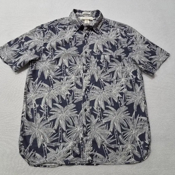 [BUNJANG] H&M Palm Tree Pattern Short-Sleeve Shirt Size 110 / H&M 반팔 셔츠 야자수 패턴 110