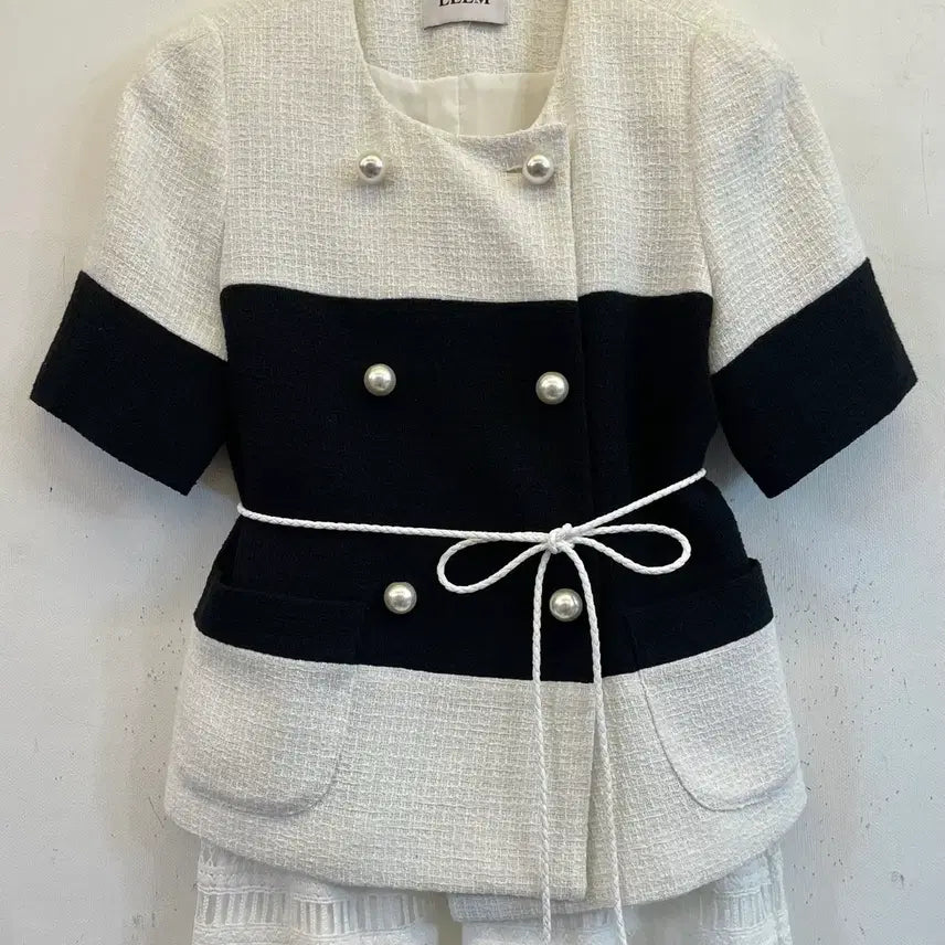 [BUNJANG] LEEM Boutique Short-Sleeve Tweed Jacket / LEEM 리임부띠끄 반팔 트위드자켓 하객룩출근룩오피스룩면접룩상견례룩