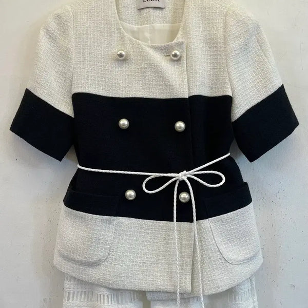 [BUNJANG] LEEM Boutique Short-Sleeve Tweed Jacket / LEEM 리임부띠끄 반팔 트위드자켓 하객룩출근룩오피스룩면접룩상견례룩
