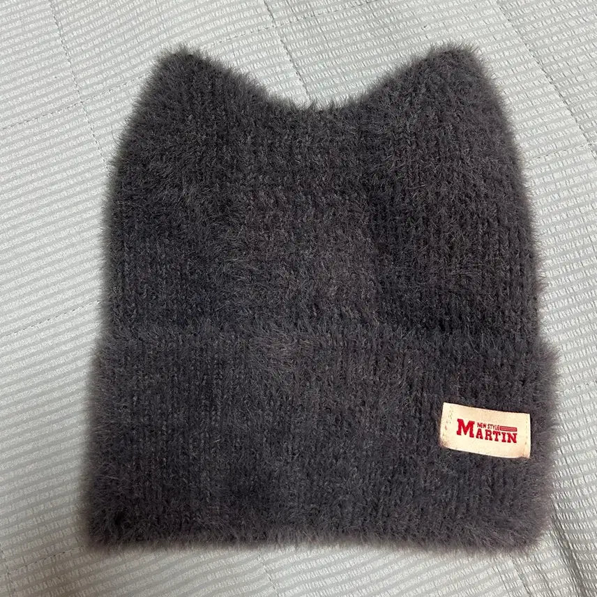 [BUNJANG] Angora Knit Hat - Heather Grey / 멜란지 그레이 앙고라 니트 모자