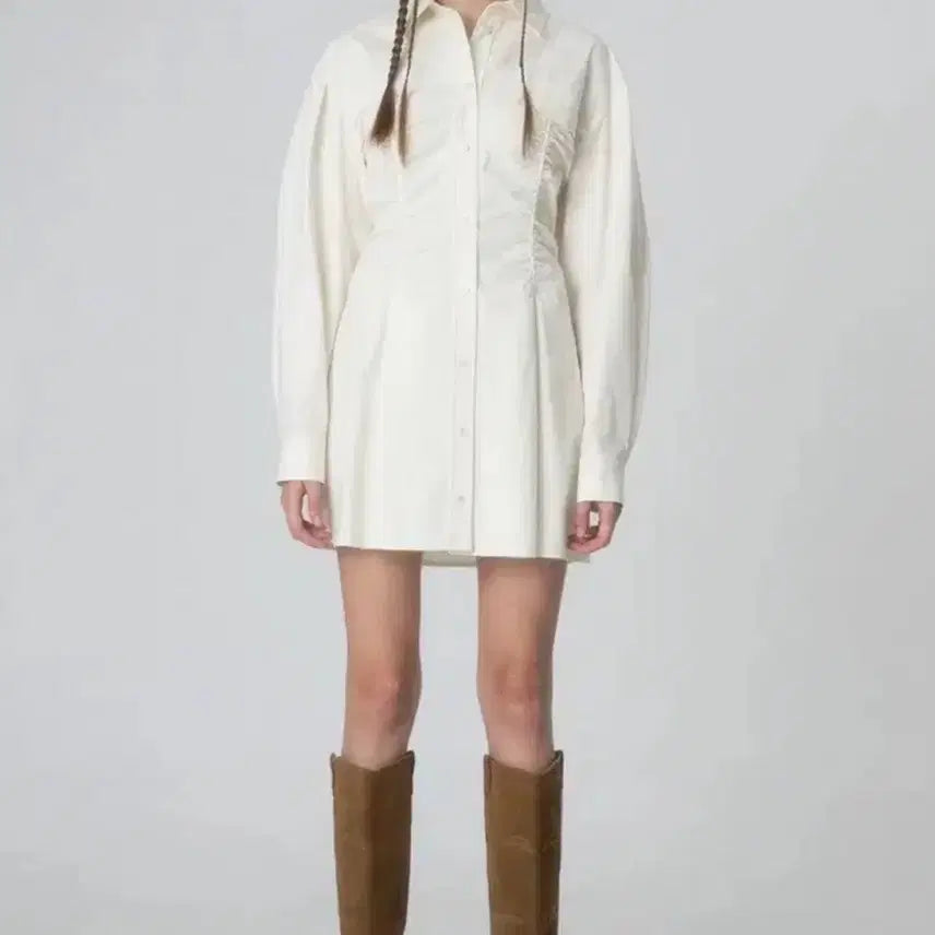[BUNJANG] RAIVE Shirring Shirt Dress / (새상품) 레이브 RAIVE 셔링 셔츠 원피스