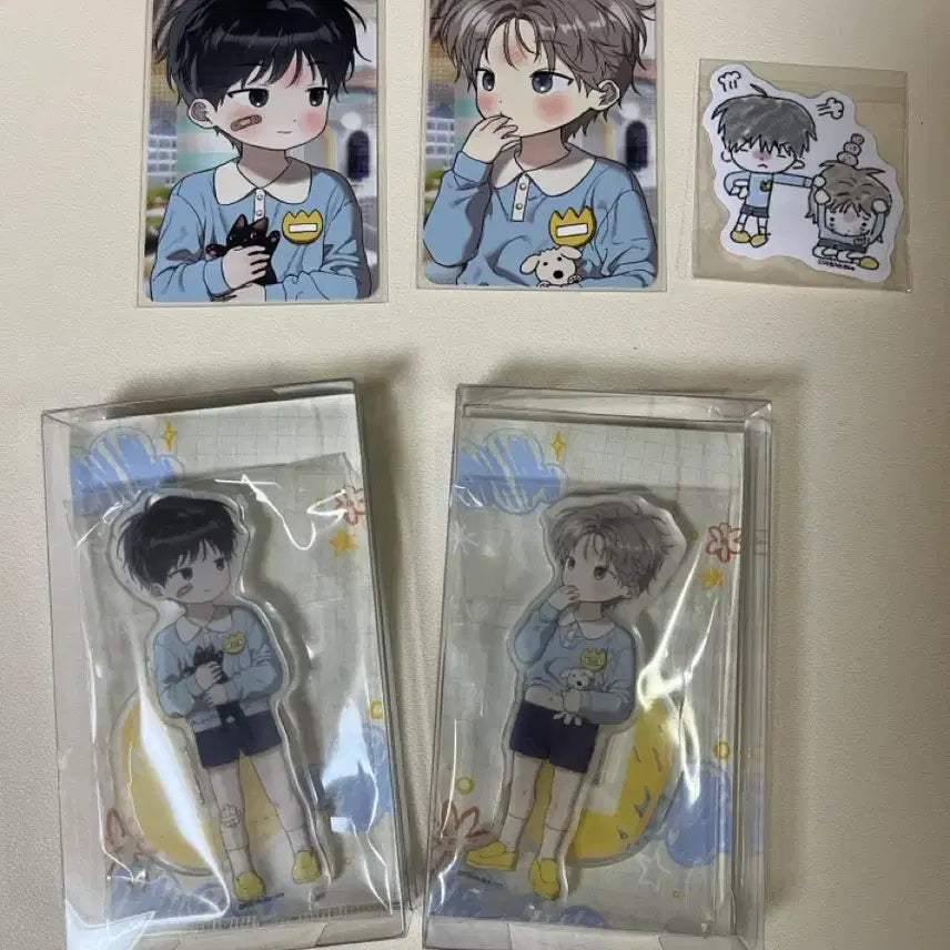 [BUNJANG] M-Bluv Kindergarten April Fools' Day Cheonho & Jaehee Acrylic Stand Set / 미블유치원 사용후반품불가 사반불 만우절 아크릴스탠드 천호 제희 set
