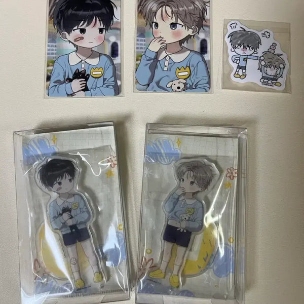 [BUNJANG] M-Bluv Kindergarten April Fools' Day Cheonho & Jaehee Acrylic Stand Set / 미블유치원 사용후반품불가 사반불 만우절 아크릴스탠드 천호 제희 set