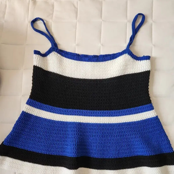 [BUNJANG] Stripe Knit Bustier / 니트 뷔스티에