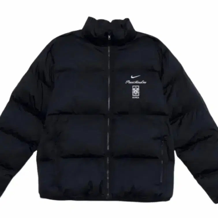 [BUNJANG] Nike x Peaceminusone Puffer Jacket Black / 나이키 x 피스마이너스원 대한민국 퍼퍼 자켓 블랙