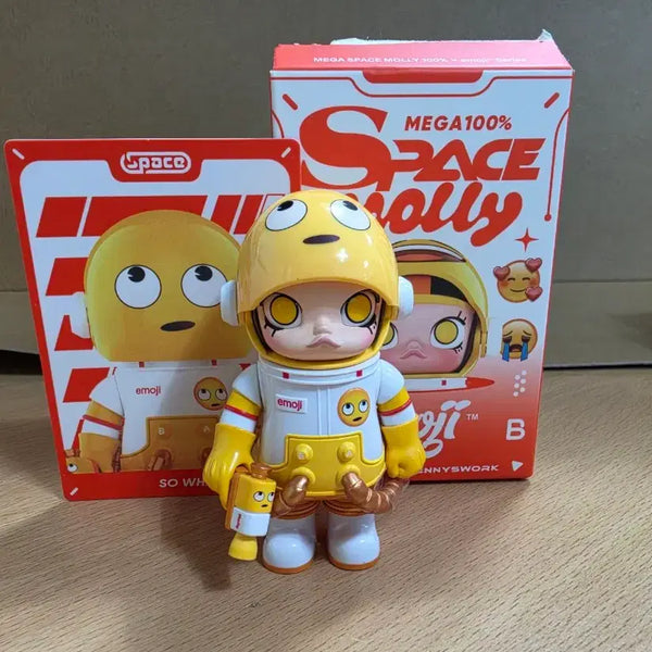 [BUNJANG] Pop Mart Space Molly Emoji Figure (What Do You Mean Face) / 팝마트 스페이스 몰리 이모지 피규어(어쩌라고 표정)