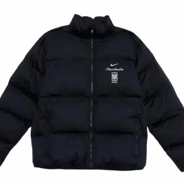 [BUNJANG] Nike x PEACEMINUSONE Down Puffer Jacket Black / 나이키 x피스마이너스원 대한민국 퍼퍼 자켓 블랙