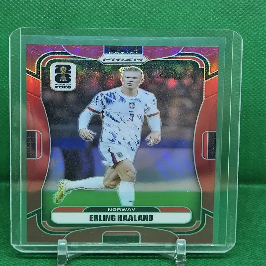 [BUNJANG] Panini Prizm World Cup Haaland Red Prism Card #50/50 / 2026 파니니프리즘 월드컵 홀란드 레드 프리즘(50/50)- 카드데미지