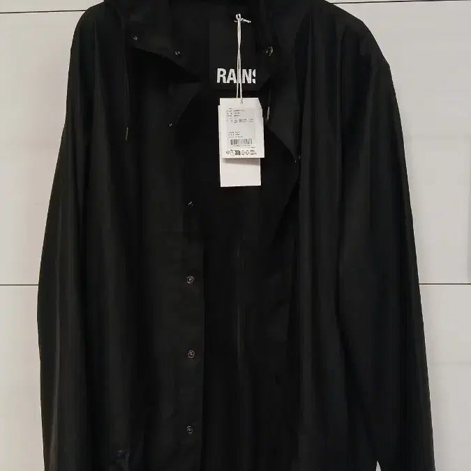 [BUNJANG] RAINS Black Overfit Coat (L) / 새상품 RAINS 레인즈 블랙 코트 L사이즈 오버핏