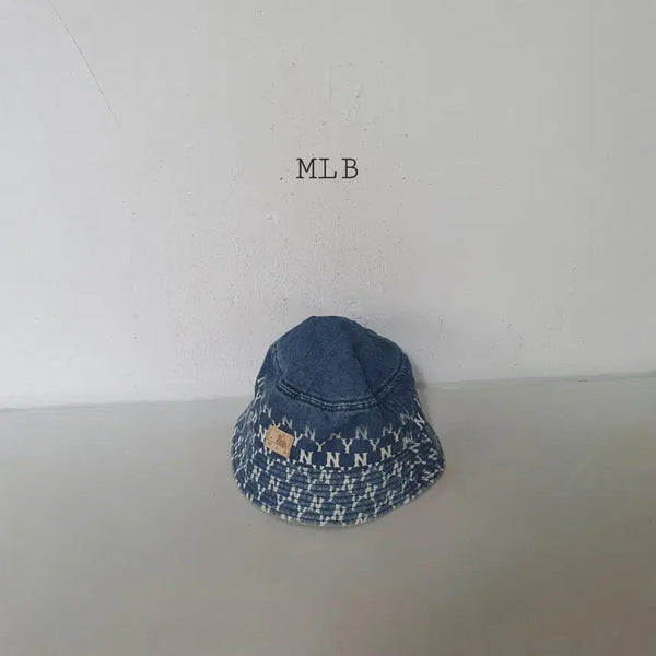 [BUNJANG] MLB Monogram Denim Bucket Hat / 세일)No.26070717 MLB 데님 중청칼라 모노그램 버킷햇 모자