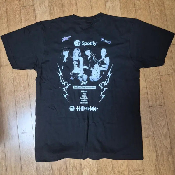 [BUNJANG] aespa Richman Spotify Pop-up Store Limited Edition T-Shirt / 에스파 리치맨 스포티파이 팝업스토어 선착순 한정판 옷