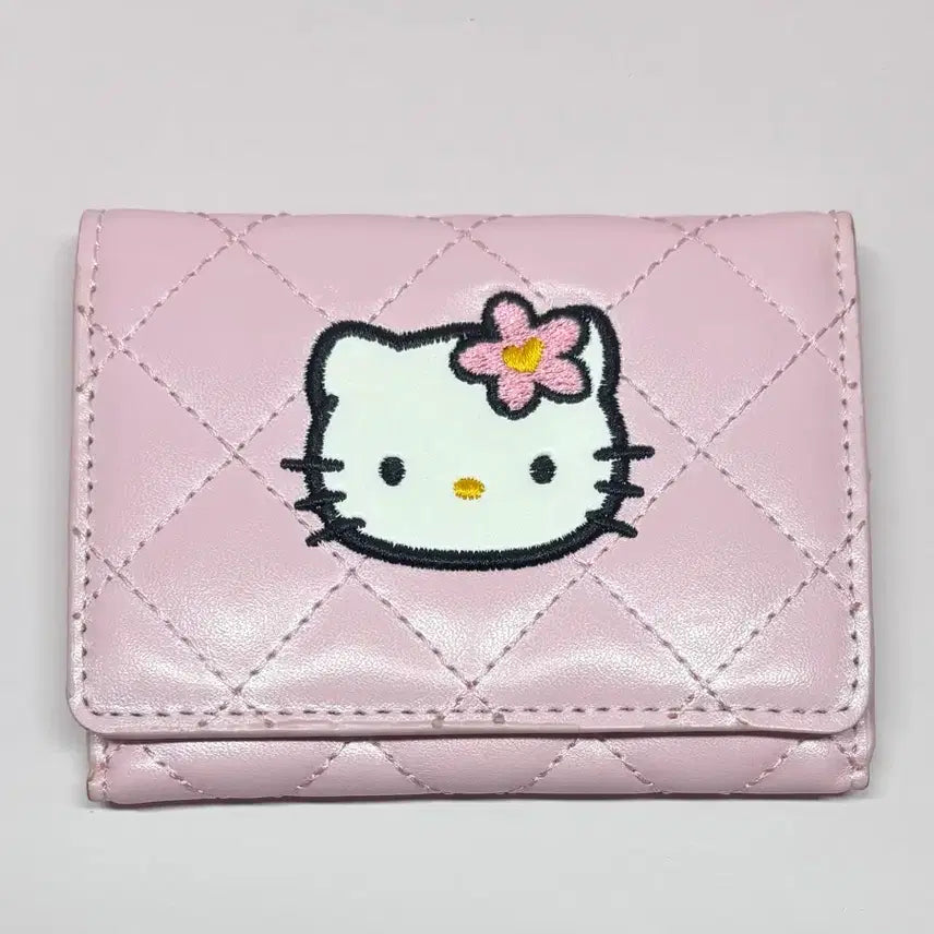 [BUNJANG] Sanrio Hello Kitty Quilted Card Holder / (주말까지 할인)키티 문방구 명함 지갑 퀼트 산리오 헬로키티 카드 지갑