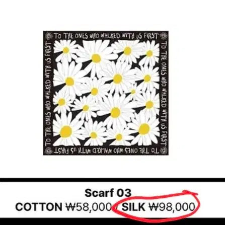 [BUNJANG] Peaceminusone x Toy Story The First Fan Silk Scarf (Sealed) / (미개봉/현물O) 토이스토리 피스마이너스원 더 퍼스트 팬 실크 스카프
