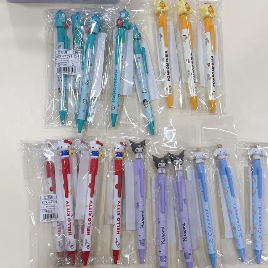 [BUNJANG] Sanrio Characters Ballpoint Pen Set / 산리오 캐릭터 볼펜