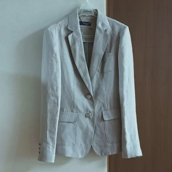 [BUNJANG] Hazzys Women's Linen Jacket Beige / 헤지스 여성 린넨 자켓 55