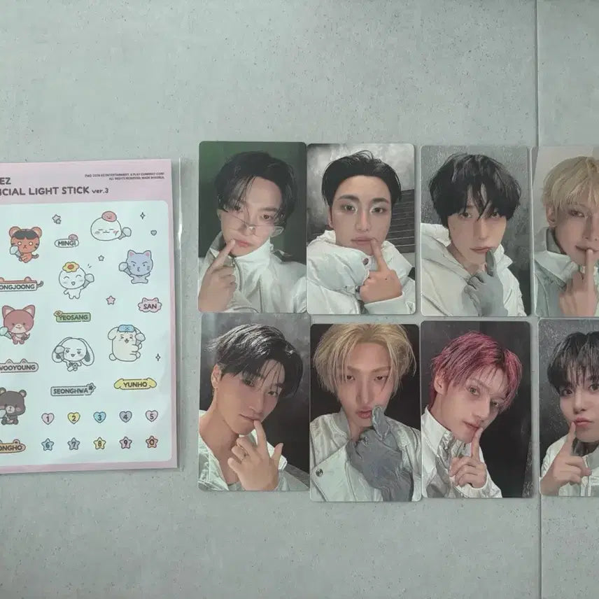 [BUNJANG] ATEEZ LIGHTINY3 Photocard & Sticker Full Set / 에이티즈 라이티니3 포카 full set , 스티커