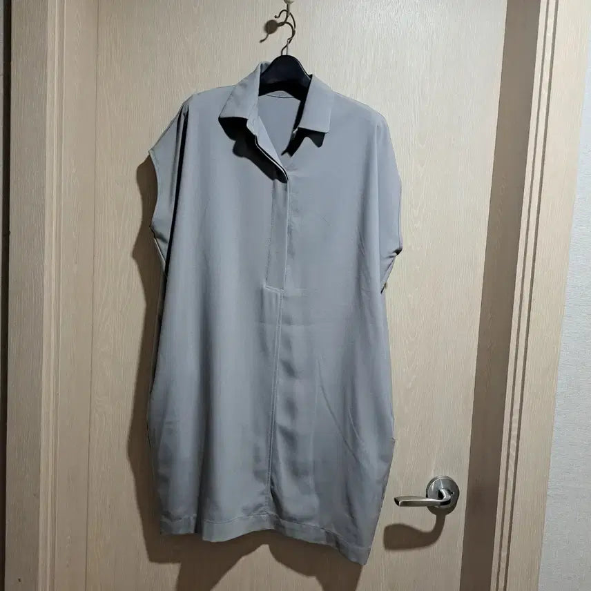 [BUNJANG] Women's Shirt Dress Gray Size 77-99 / 여성 셔츠 원피스 그레이사이즈77~99